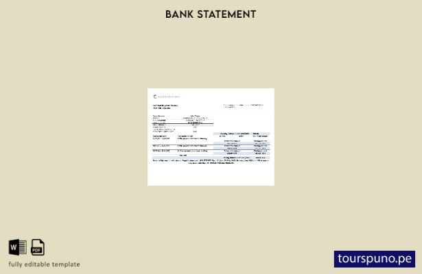 listo para imprimir plantilla de Word   extracto bancario mercantil de Vanuatu A